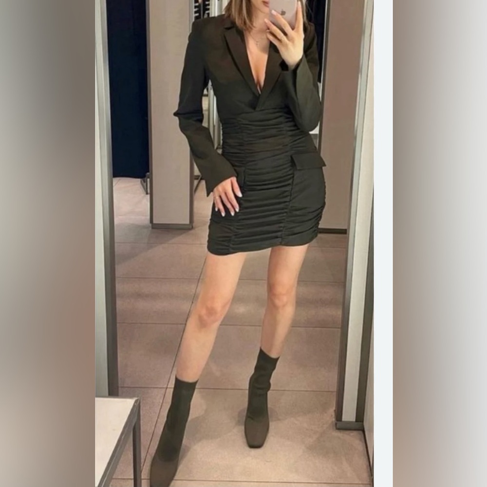 Zara Long Sleeve Blazer Mini Dress